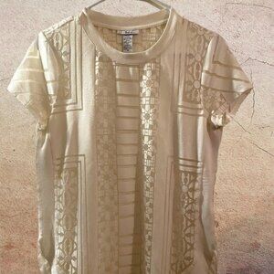 Bar III Women's See-Through Pattern Top